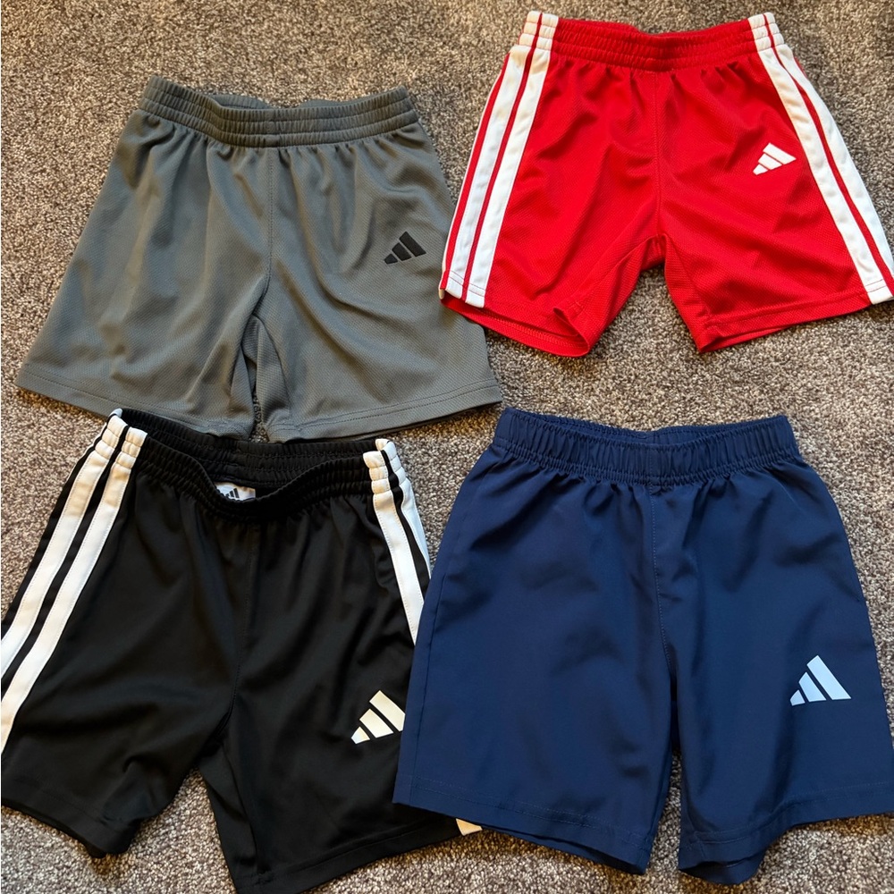 Adidas Kids Shorts Set - Red, Gray, Black, Blue
